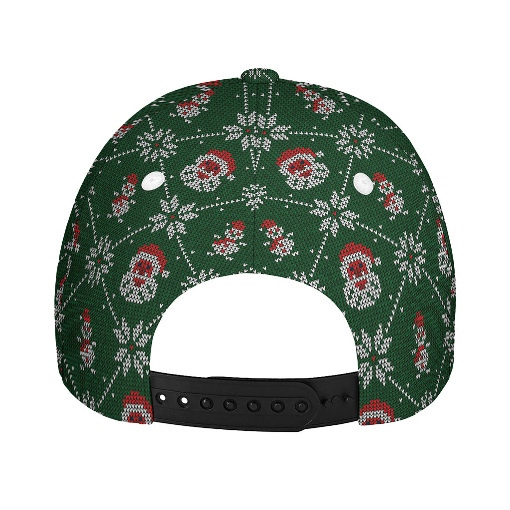 Santa Claus Knitted Pattern Print Baseball Cap