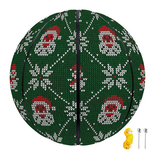 Santa Claus Knitted Pattern Print Basketball