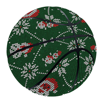 Santa Claus Knitted Pattern Print Basketball