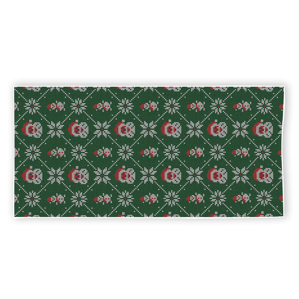 Santa Claus Knitted Pattern Print Beach Towel