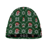 Santa Claus Knitted Pattern Print Beanie