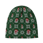 Santa Claus Knitted Pattern Print Beanie