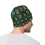 Santa Claus Knitted Pattern Print Beanie