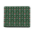 Santa Claus Knitted Pattern Print Bifold Wallet
