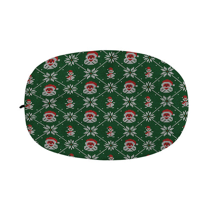 Santa Claus Knitted Pattern Print Car Side Mirror Covers