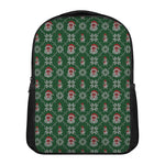 Santa Claus Knitted Pattern Print Casual Backpack
