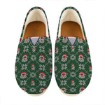 Santa Claus Knitted Pattern Print Casual Shoes