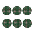 Santa Claus Knitted Pattern Print Coaster Set