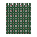 Santa Claus Knitted Pattern Print Curtain