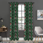 Santa Claus Knitted Pattern Print Curtain