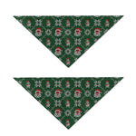 Santa Claus Knitted Pattern Print Dog Bandana