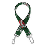 Santa Claus Knitted Pattern Print Dog Seat Belt