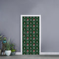 Santa Claus Knitted Pattern Print Door Sticker