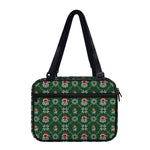 Santa Claus Knitted Pattern Print Double Strap Bible Bag