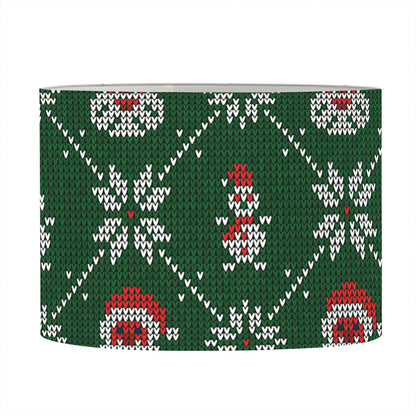Santa Claus Knitted Pattern Print Drum Lamp Shade