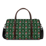 Santa Claus Knitted Pattern Print Duffle Bag