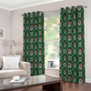 Santa Claus Knitted Pattern Print Extra Wide Grommet Curtains