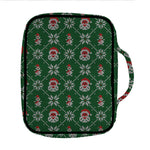 Santa Claus Knitted Pattern Print Front Pocket Bible Bag
