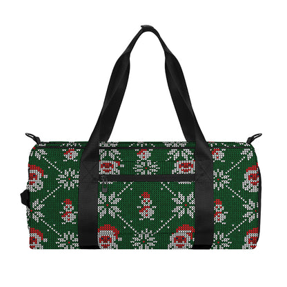 Santa Claus Knitted Pattern Print Gym Bag