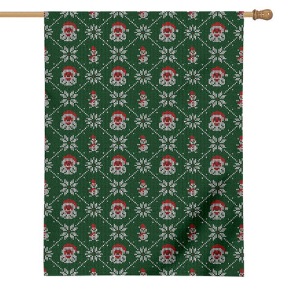 Santa Claus Knitted Pattern Print House Flag