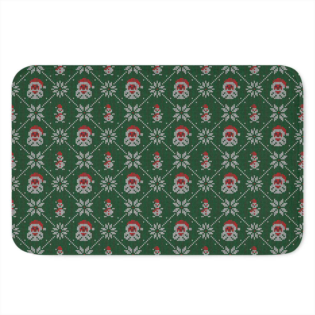 Santa Claus Knitted Pattern Print Indoor Door Mat
