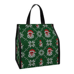 Santa Claus Knitted Pattern Print Insulated Lunch Tote