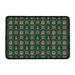 Santa Claus Knitted Pattern Print Kitchen Mat
