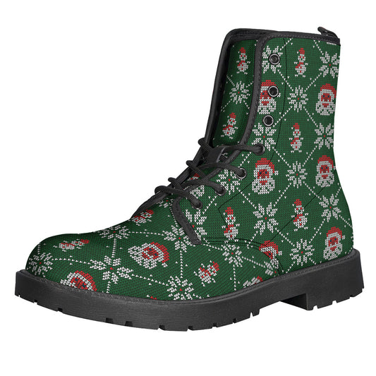 Santa Claus Knitted Pattern Print Backpack