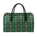 Santa Claus Knitted Pattern Print Leather Duffel Bag
