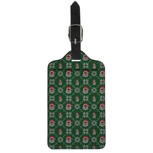 Santa Claus Knitted Pattern Print Luggage Tag
