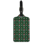 Santa Claus Knitted Pattern Print Luggage Tag