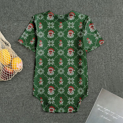 Santa Claus Knitted Pattern Print Men's Bodysuit