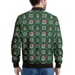 Santa Claus Knitted Pattern Print Men's Bomber Jacket