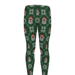 Santa Claus Knitted Pattern Print Men's leggings