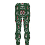 Santa Claus Knitted Pattern Print Men's leggings
