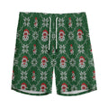 Santa Claus Knitted Pattern Print Men's Athletic Shorts