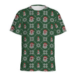 Santa Claus Knitted Pattern Print Men's Sports T-Shirt