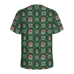 Santa Claus Knitted Pattern Print Men's Sports T-Shirt