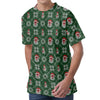 Santa Claus Knitted Pattern Print Men's Velvet T-Shirt