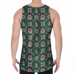 Santa Claus Knitted Pattern Print Men's Velvet Tank Top