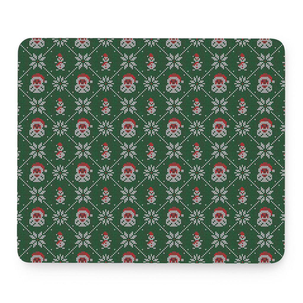 Santa Claus Knitted Pattern Print Mouse Pad