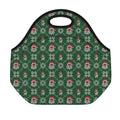 Santa Claus Knitted Pattern Print Neoprene Lunch Bag