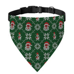 Santa Claus Knitted Pattern Print Over The Collar Dog Bandana