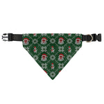 Santa Claus Knitted Pattern Print Over The Collar Dog Bandana