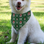 Santa Claus Knitted Pattern Print Over The Collar Dog Bandana