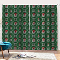 Santa Claus Knitted Pattern Print Pencil Pleat Curtains