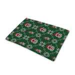 Santa Claus Knitted Pattern Print Pet Cooling Mat Cover