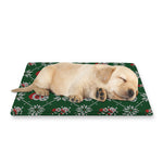 Santa Claus Knitted Pattern Print Pet Cooling Mat Cover