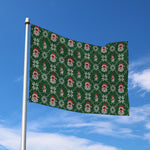 Santa Claus Knitted Pattern Print Polyester Flag