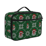Santa Claus Knitted Pattern Print Portable Lunch Bag